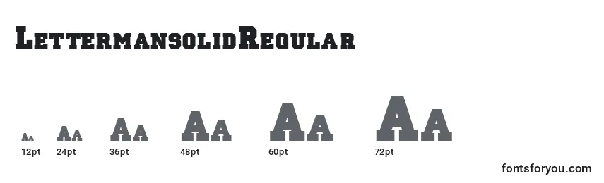 Размеры шрифта LettermansolidRegular