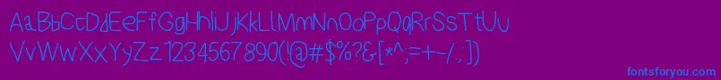 Polanstronk Font – Blue Fonts on Purple Background