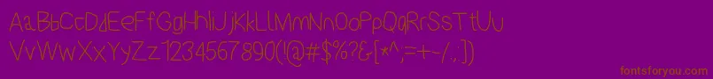 Polanstronk Font – Brown Fonts on Purple Background