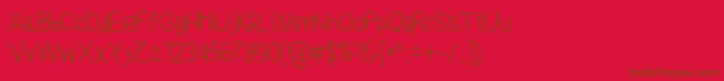 Polanstronk Font – Brown Fonts on Red Background