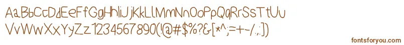 Polanstronk-fontti – ruskeat fontit valkoisella taustalla