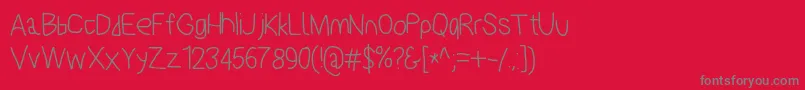 Polanstronk Font – Gray Fonts on Red Background