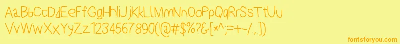 Polanstronk Font – Orange Fonts on Yellow Background