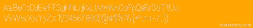 Polanstronk Font – Pink Fonts on Orange Background