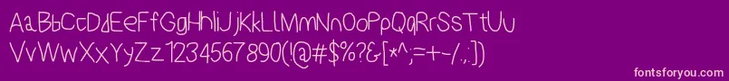 Polanstronk Font – Pink Fonts on Purple Background