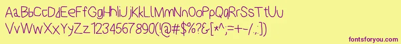 Polanstronk Font – Purple Fonts on Yellow Background