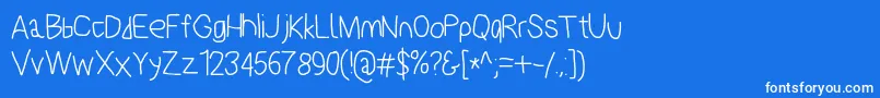 Polanstronk Font – White Fonts on Blue Background