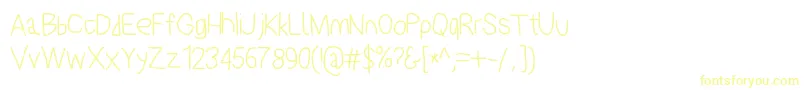 Polanstronk-Schriftart – Gelbe Schriften