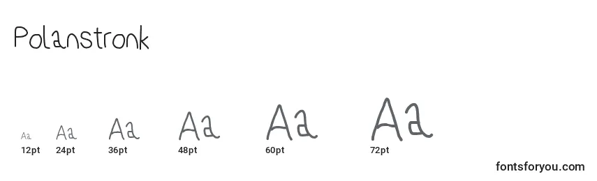 Размеры шрифта Polanstronk