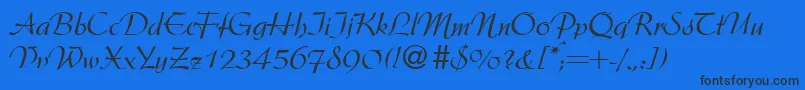 ArgentineRegularDb Font – Black Fonts on Blue Background