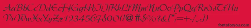 ArgentineRegularDb Font – Black Fonts on Red Background