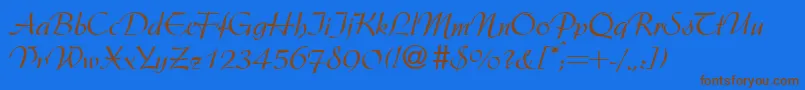 ArgentineRegularDb Font – Brown Fonts on Blue Background