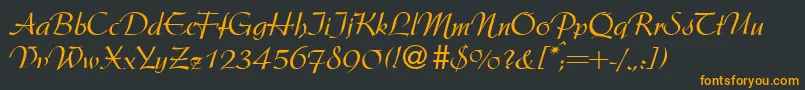 ArgentineRegularDb Font – Orange Fonts on Black Background