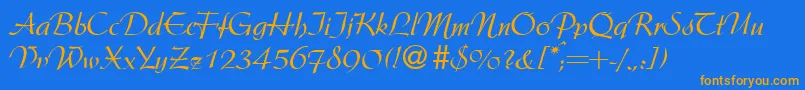 ArgentineRegularDb Font – Orange Fonts on Blue Background