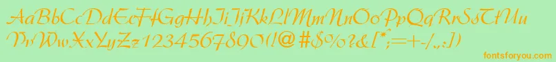 ArgentineRegularDb Font – Orange Fonts on Green Background