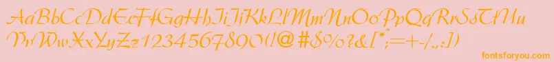 ArgentineRegularDb Font – Orange Fonts on Pink Background