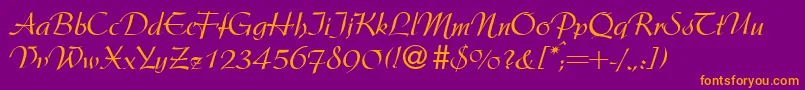 ArgentineRegularDb Font – Orange Fonts on Purple Background