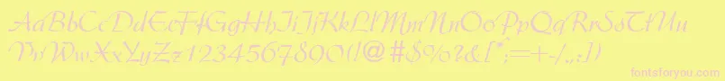 ArgentineRegularDb Font – Pink Fonts on Yellow Background