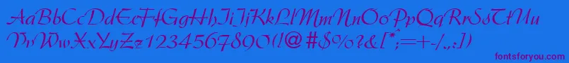 ArgentineRegularDb Font – Purple Fonts on Blue Background