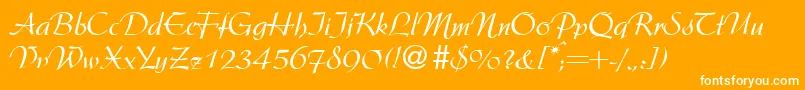 ArgentineRegularDb-Schriftart – Weiße Schriften auf orangefarbenem Hintergrund