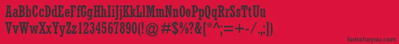 RockwellMtCondensed Font – Black Fonts on Red Background