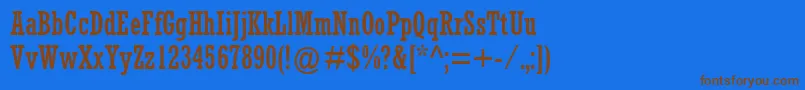 RockwellMtCondensed Font – Brown Fonts on Blue Background