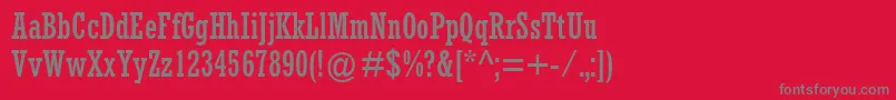 RockwellMtCondensed Font – Gray Fonts on Red Background