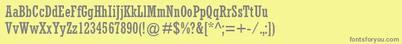 RockwellMtCondensed Font – Gray Fonts on Yellow Background
