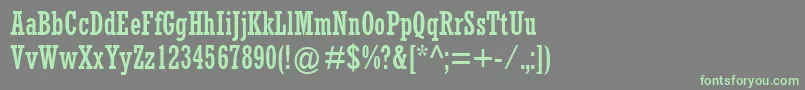 RockwellMtCondensed Font – Green Fonts on Gray Background