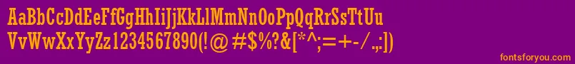 RockwellMtCondensed Font – Orange Fonts on Purple Background