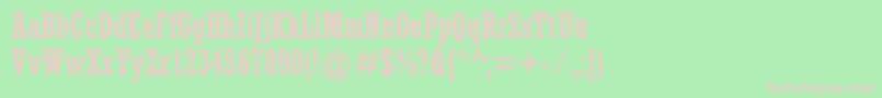 RockwellMtCondensed Font – Pink Fonts on Green Background