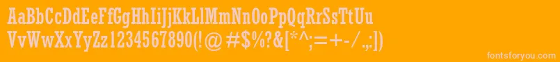 RockwellMtCondensed Font – Pink Fonts on Orange Background