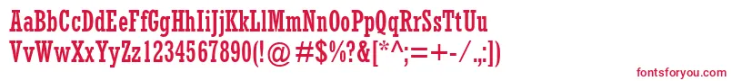 RockwellMtCondensed-Schriftart – Rote Schriften