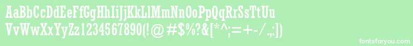 RockwellMtCondensed Font – White Fonts on Green Background