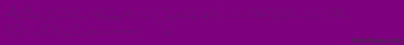 ShoppingScriptDemo-Schriftart – Schwarze Schriften auf violettem Hintergrund