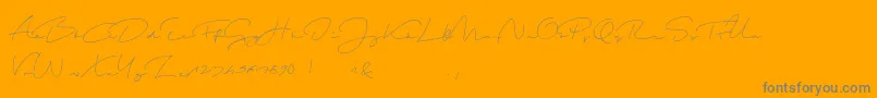 ShoppingScriptDemo Font – Gray Fonts on Orange Background