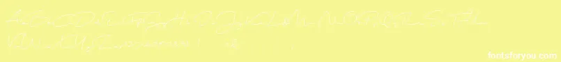 ShoppingScriptDemo Font – White Fonts on Yellow Background