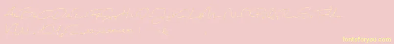 ShoppingScriptDemo Font – Yellow Fonts on Pink Background