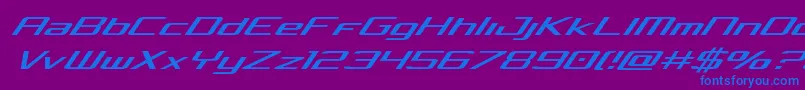 Concielianlightital Font – Blue Fonts on Purple Background