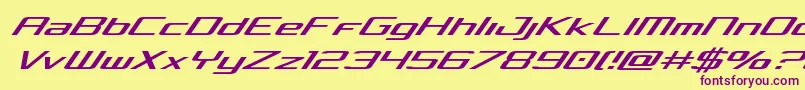 Concielianlightital Font – Purple Fonts on Yellow Background