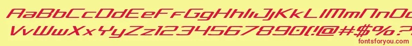 Concielianlightital Font – Red Fonts on Yellow Background