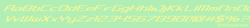 Шрифт Concielianlightital – жёлтые шрифты на зелёном фоне