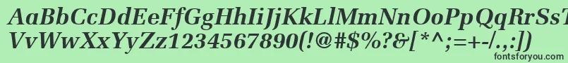 フォントProtocolSsiBoldItalic – 緑の背景に黒い文字