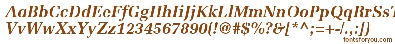 ProtocolSsiBoldItalic Font – Brown Fonts on White Background