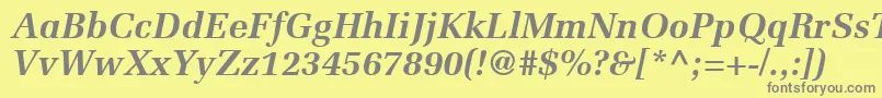 ProtocolSsiBoldItalic Font – Gray Fonts on Yellow Background