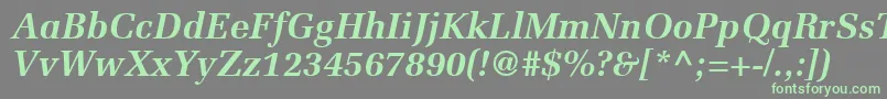 ProtocolSsiBoldItalic Font – Green Fonts on Gray Background