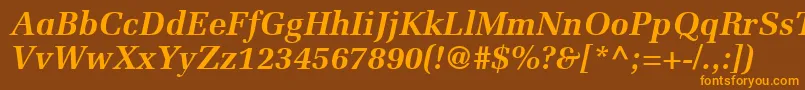 ProtocolSsiBoldItalic Font – Orange Fonts on Brown Background