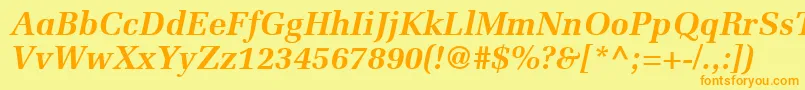 ProtocolSsiBoldItalic Font – Orange Fonts on Yellow Background