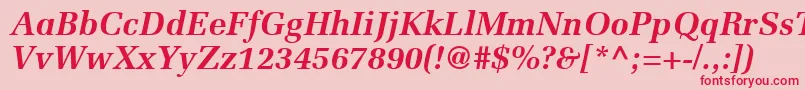 ProtocolSsiBoldItalic Font – Red Fonts on Pink Background