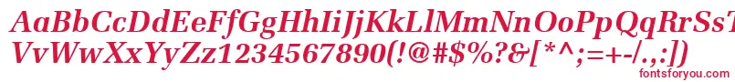 ProtocolSsiBoldItalic Font – Red Fonts on White Background
